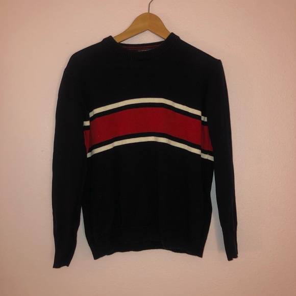 Brandy Melville Sweaters | Brandy Melville Navy and Red Striped Sweater | Color: Red | Size: One Size | Annettmn's Closet